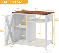 DWVO 40-50 Gallon Aquarium Stand with Power Outlets & LED Light, White - $75