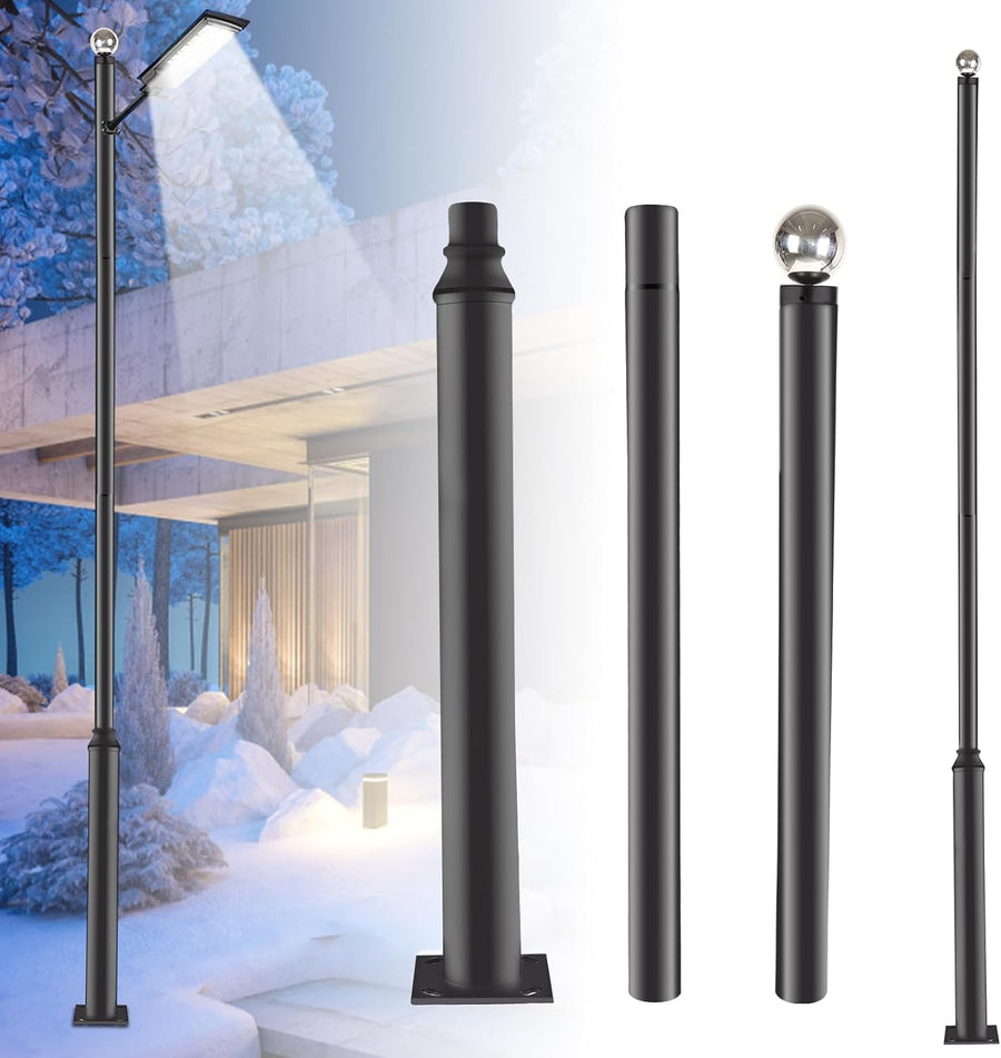 UNDADE 10Ft Tall Street Light Pole for Outdoor Lights - $85
