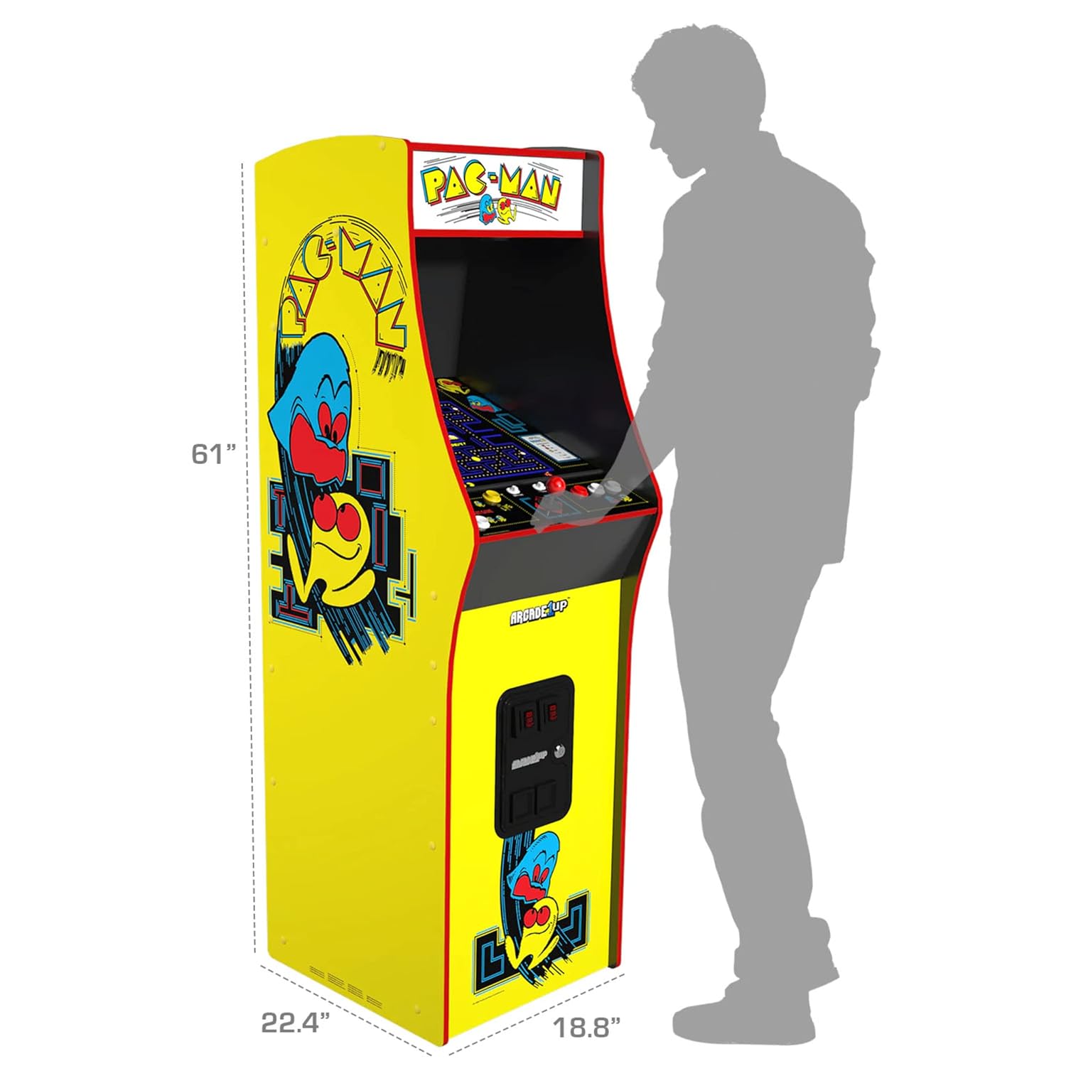 Arcade1Up Pac-Man Legacy Deluxe Arcade Machine - Classic Retro Game Console - $270