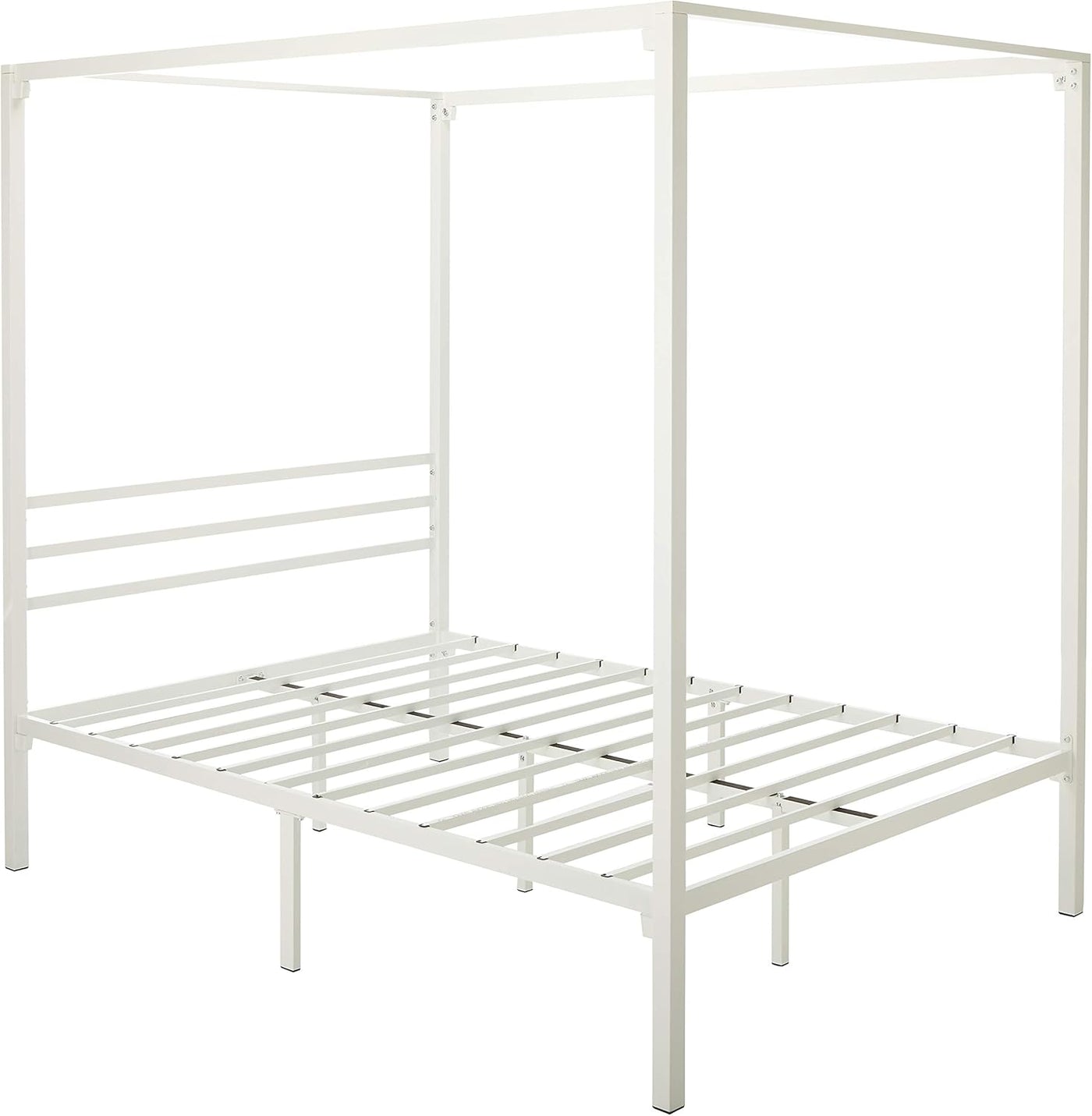 ZINUS Patricia White Metal Canopy Platform Bed Frame, Full - $125