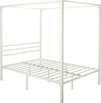 ZINUS Patricia White Metal Canopy Platform Bed Frame, Full - $125