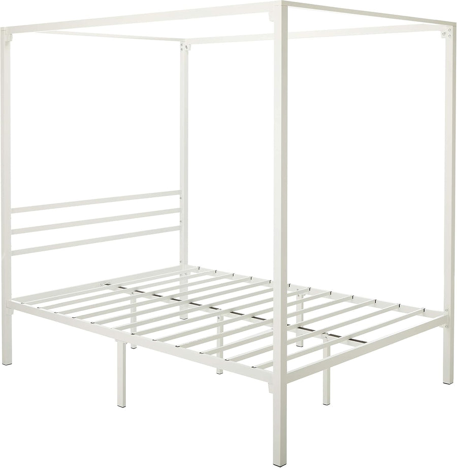 ZINUS Patricia White Metal Canopy Platform Bed Frame, Full - $125