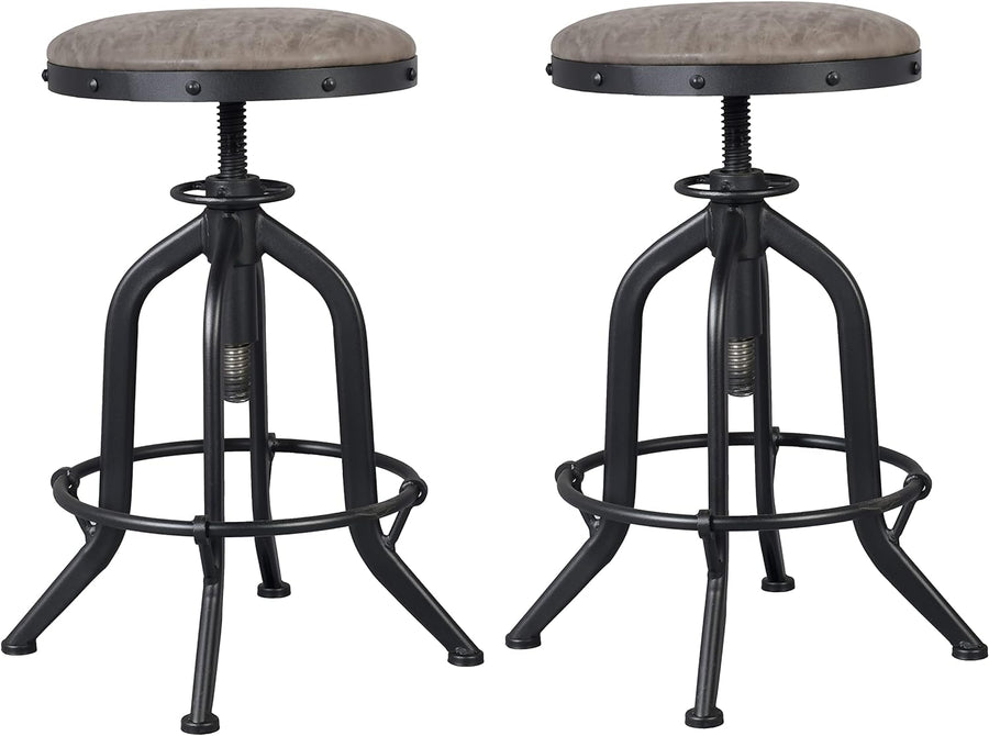 LOKKHAN 20.47-24.4 Inch Counter Height Stools, Backless Adjustable Bar Stools - $50