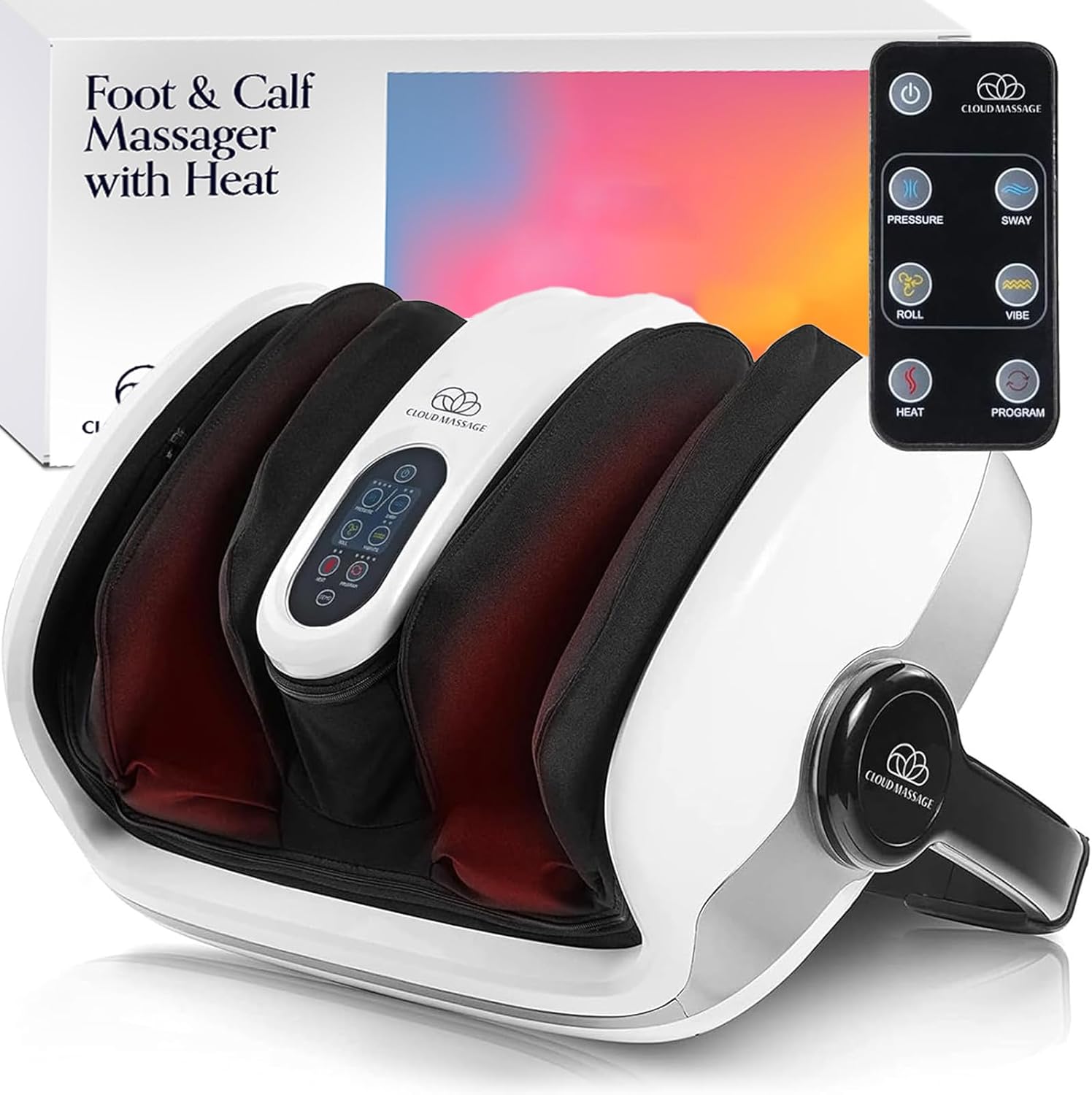 Cloud Massage Shiatsu Foot Massager with Heat, Deep Kneading