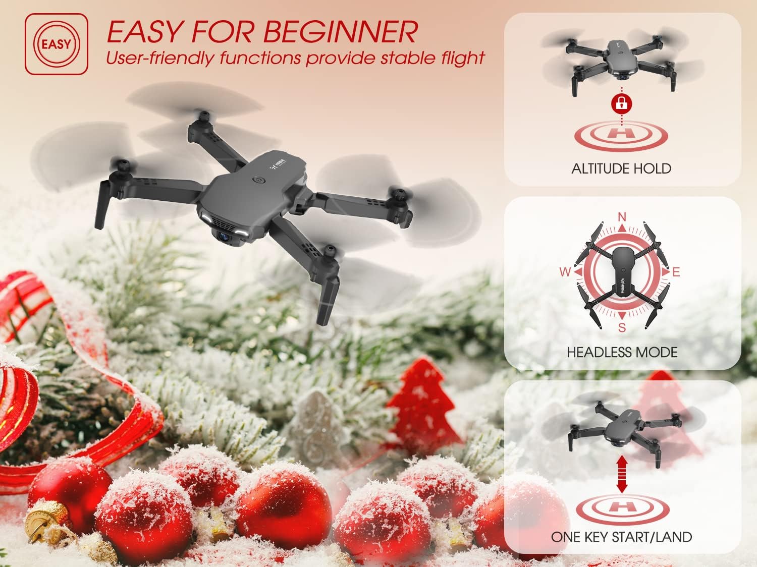 NEHEME NH525 Foldable Drones with 1080P HD Camera - $50