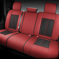 BLINGBEAR Faux Leather Car Seat Covers Full Set Custom Fit for 2007-2022 (Wine Red) - $120