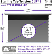 Starling Tab-Tension CLR 3 Series Upgraded RC1 Kit, 121-INCH Diag. 16:9 - $1320