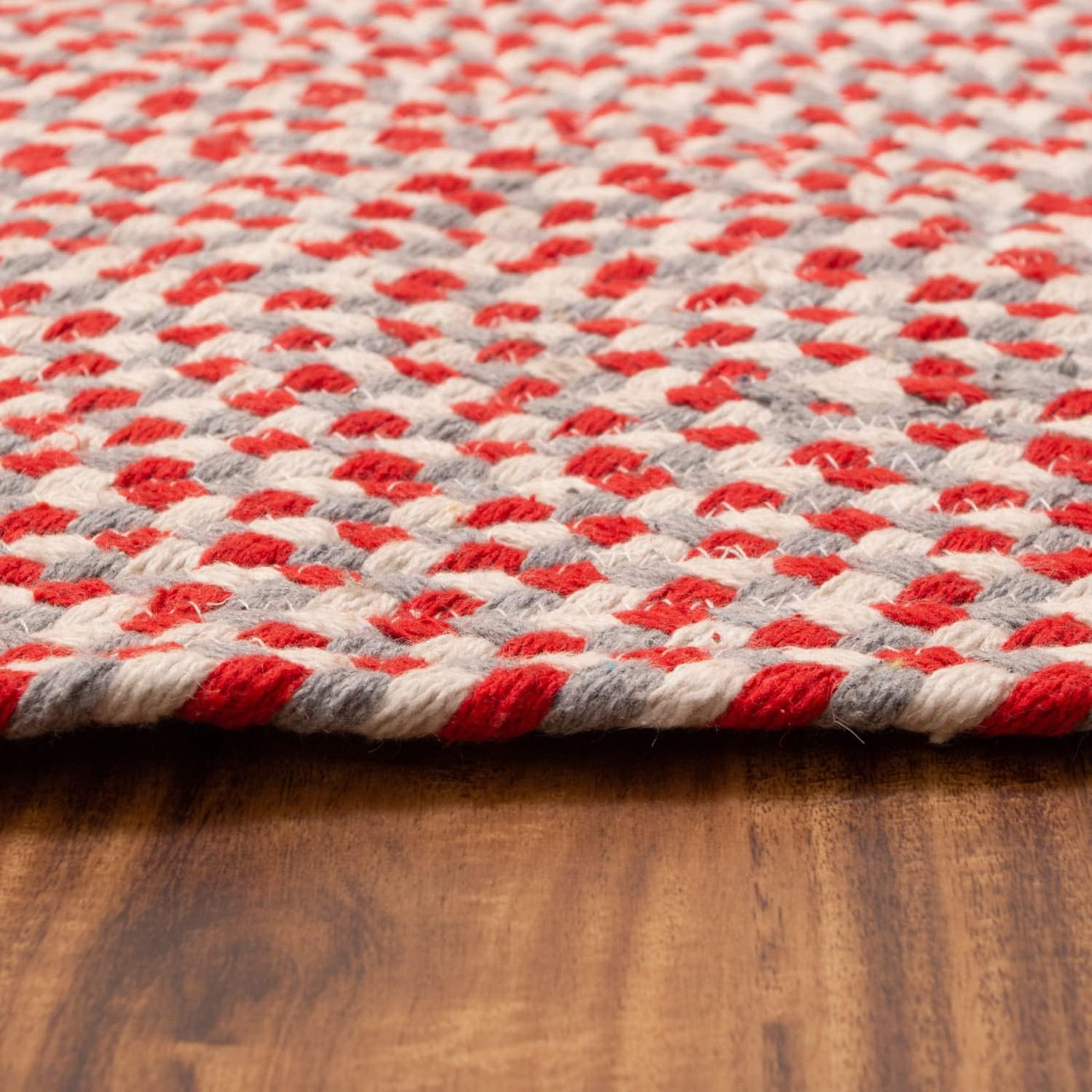 Super Area Rugs Tri-Color Cotton Farmhouse Braided Cotton Rug, 5' x 7' Rectangle - $55