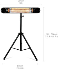 Briza Infrared Electric Patio Heater, Indoor/Outdoor, Portable Wall Heater - $140