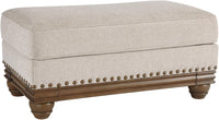 Signature Design by Ashley Harleson Modern Farmhouse Ottoman, Nailhead Trim - $200