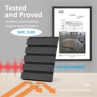 Art3d 4-Piece Wood Slat Acoustic Panels for Stylish Decor and Noise Reduction - $120