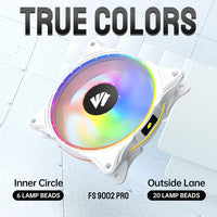 AsiaHorse FS-9002 Pro 120mm RGB Case Fan (5 Pack, White) - $35