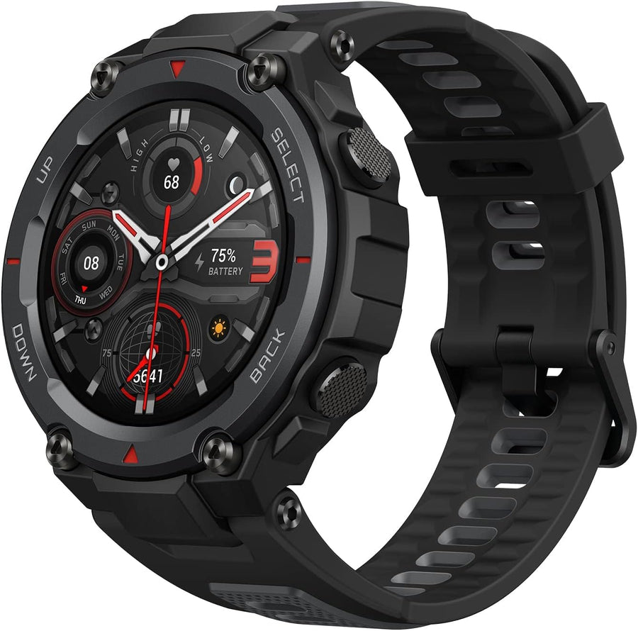 Amazfit T-Rex Pro Smart Watch for Men Rugged Outdoor GPS Fitness Watch, Black - $100