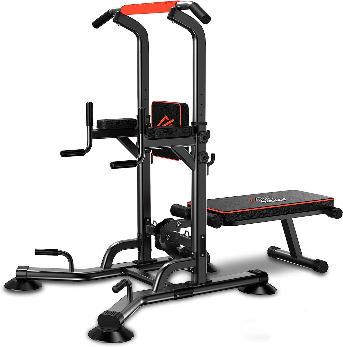 SQUATZ Pull-Up Workout Station with Bench - Multifunctional Gym - $180