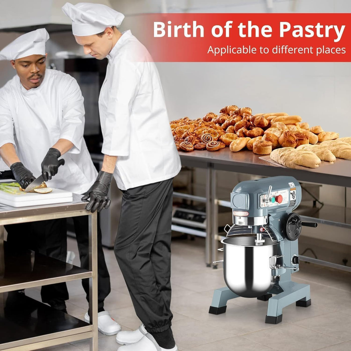 10QT Commercial Food Mixer with Timing Function, Heavy Duty Commercial Mixer - $330