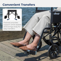 Drive Medical SSP118FA-SF Silver Sport 1 Folding Transport Wheelchair - $70