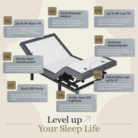 Sven & Son Classic Adjustable Bed Base, Head and Foot Lift - Twin XL - $420