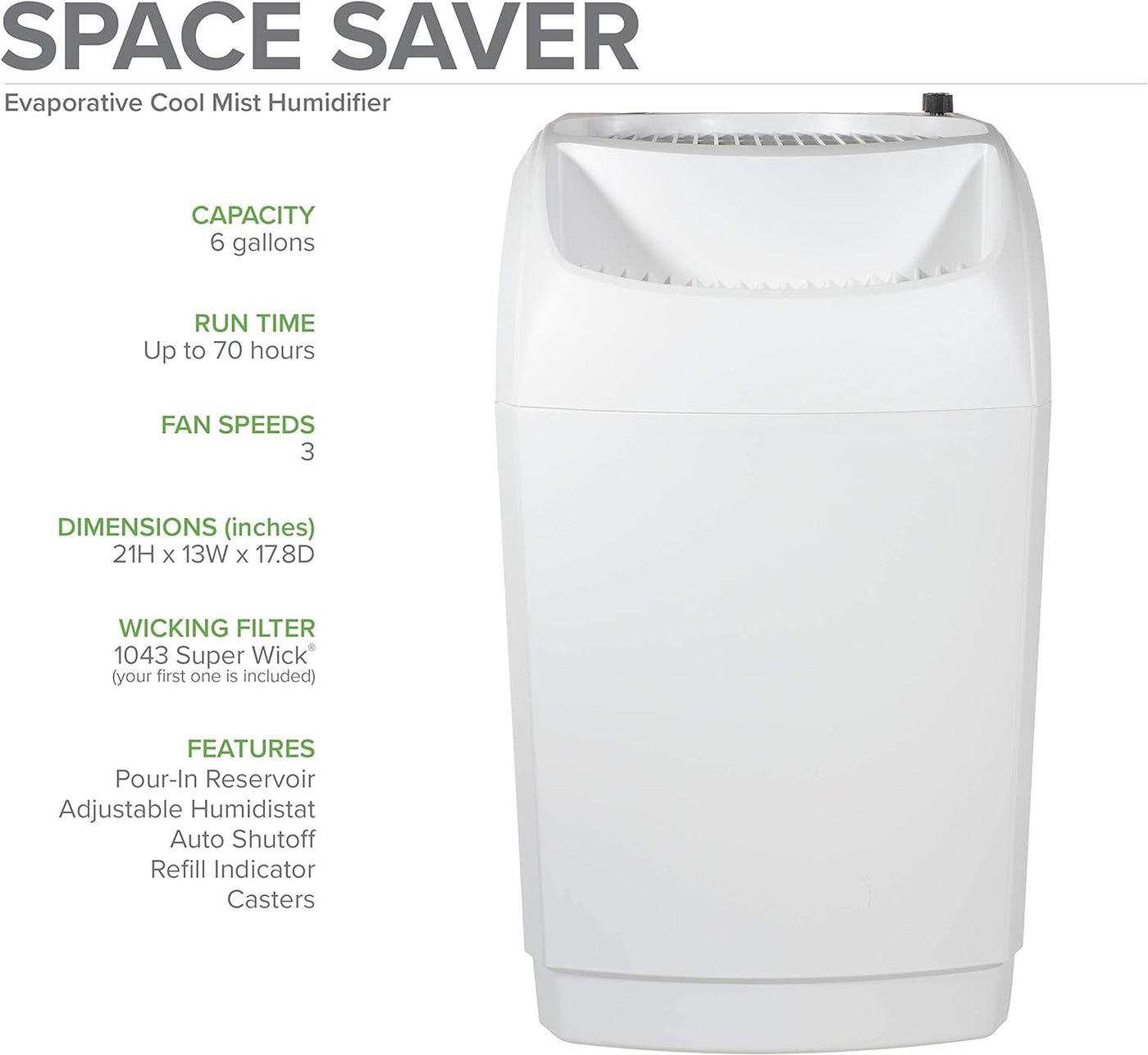AIRCARE Space-Saver Evaporative Whole House Humidifier (2,300 sq ft) - $70