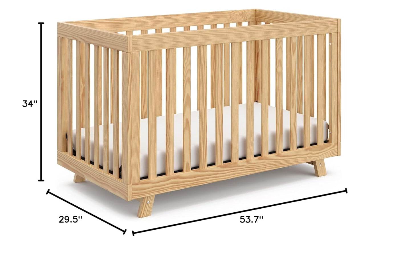 Storkcraft Beckett 3-in-1 Convertible Crib (Natural) - $125