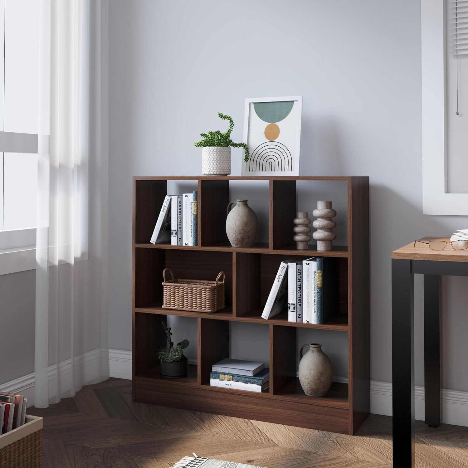 WAHEY Bookcase, 8 Cube Open Storage Organizer Display Bookshelf, HOFB022 - $45