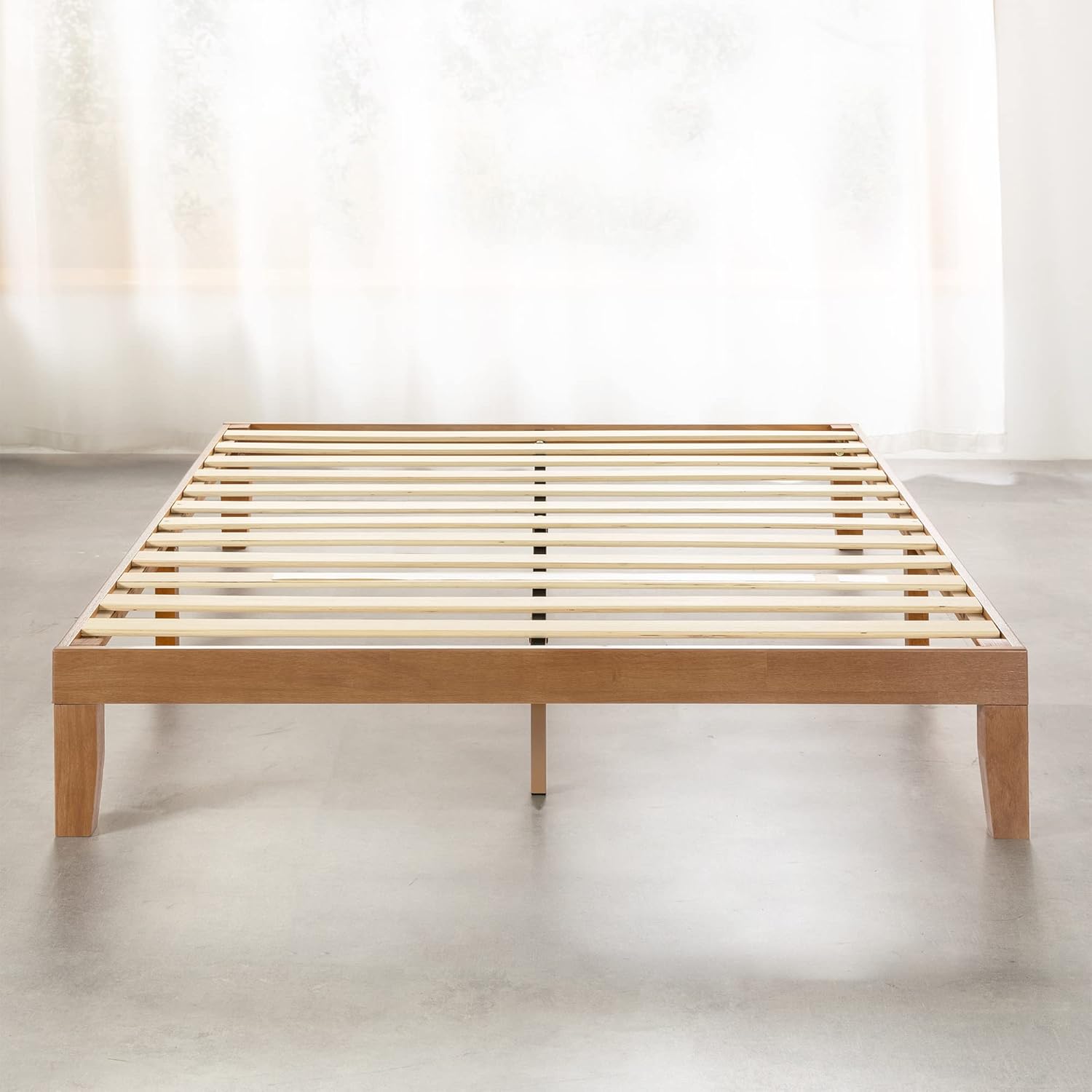 Mellow Naturalista Classic - 12 Inch Solid Wood Platform Bed, Full, Natural Pine - $60