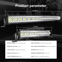 Led Light Bar 50 In 1032W+22 In 450W Curved Triple Row Spot Flood Combo Beam Light - $115
