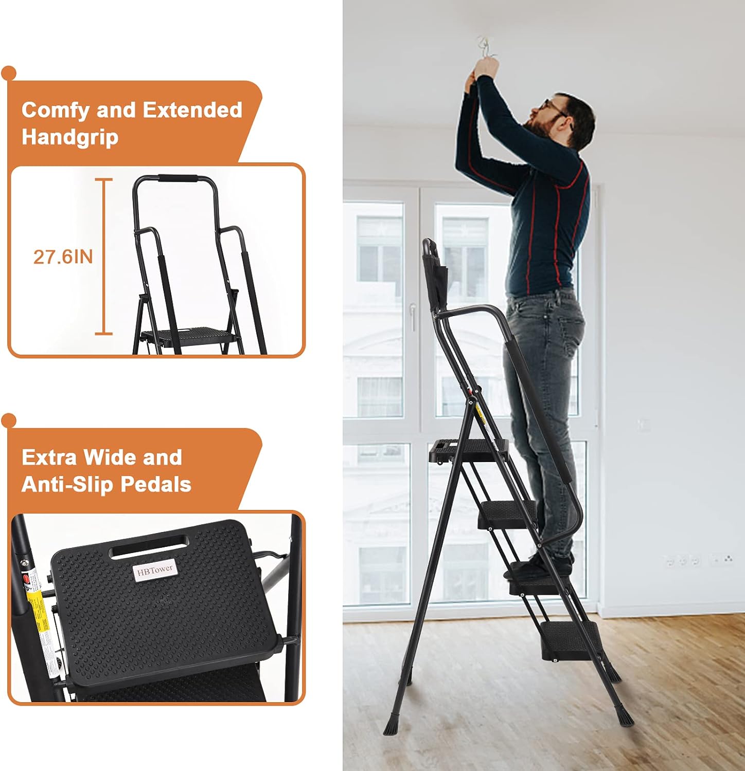 4 step folding online step stool