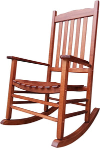 Natural Wood Porch Rocker/Outdoor Rocking Chair, Outdoor or Indoor, A001NT - $75