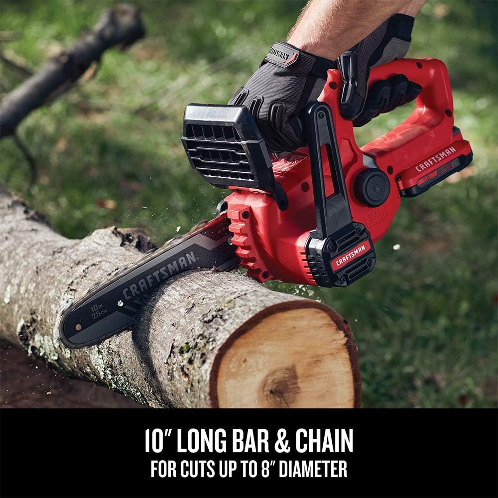 Craftsman V20 Mini Chainsaw, 10 inch, Battery and Charger Included - $90