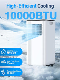 Portable Air Conditioners - 2024 Upgraded 10000 BTU Portable AC 450 Sq. Ft - $170