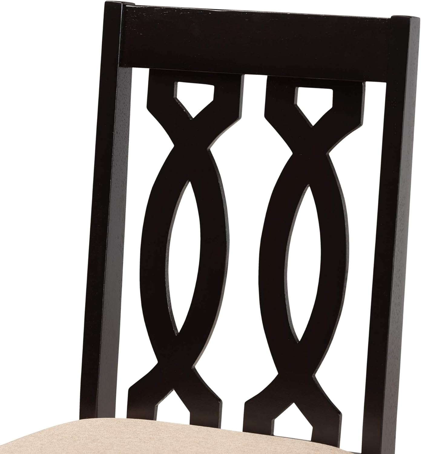 Baxton Studio Cherese Dining Chair and Dining Chair Sand Fabric, 6 Pack (3 boxes) - $135