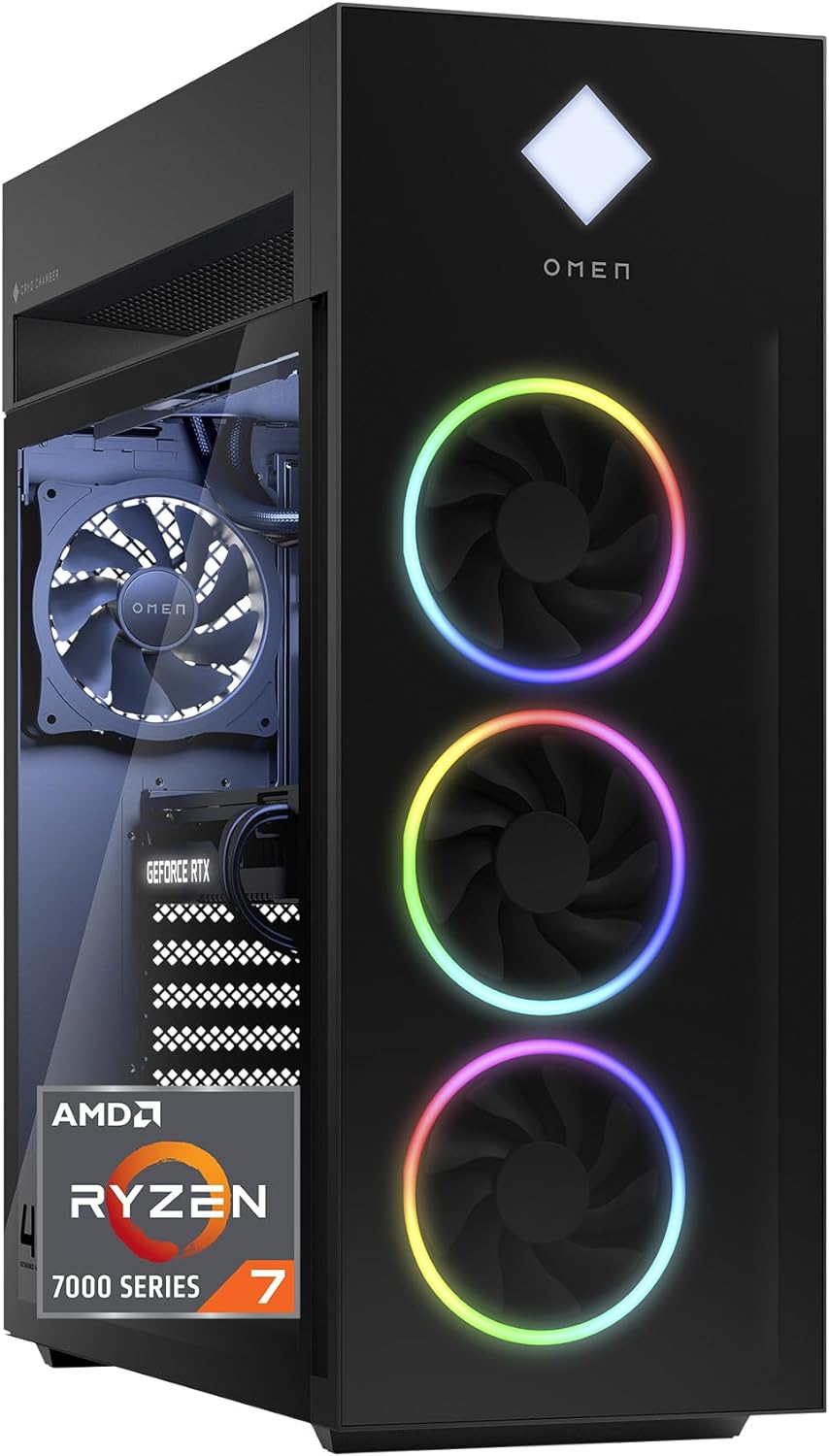 HP OMEN 45L Gaming Desktop, AMD Ryzen 7 7700X, 32 GB RAM, 1 TB Solid State Drive - $1725