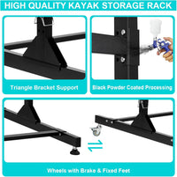 Heavy-Duty Kayak Storage Rack, Adjustable Kayak Rack for Indoor & Outdoor Use - $125