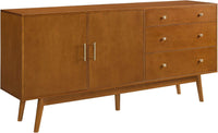 Walker Edison Mid-Century Modern Wood Kitchen Buffet Sideboard Entryway - $340
