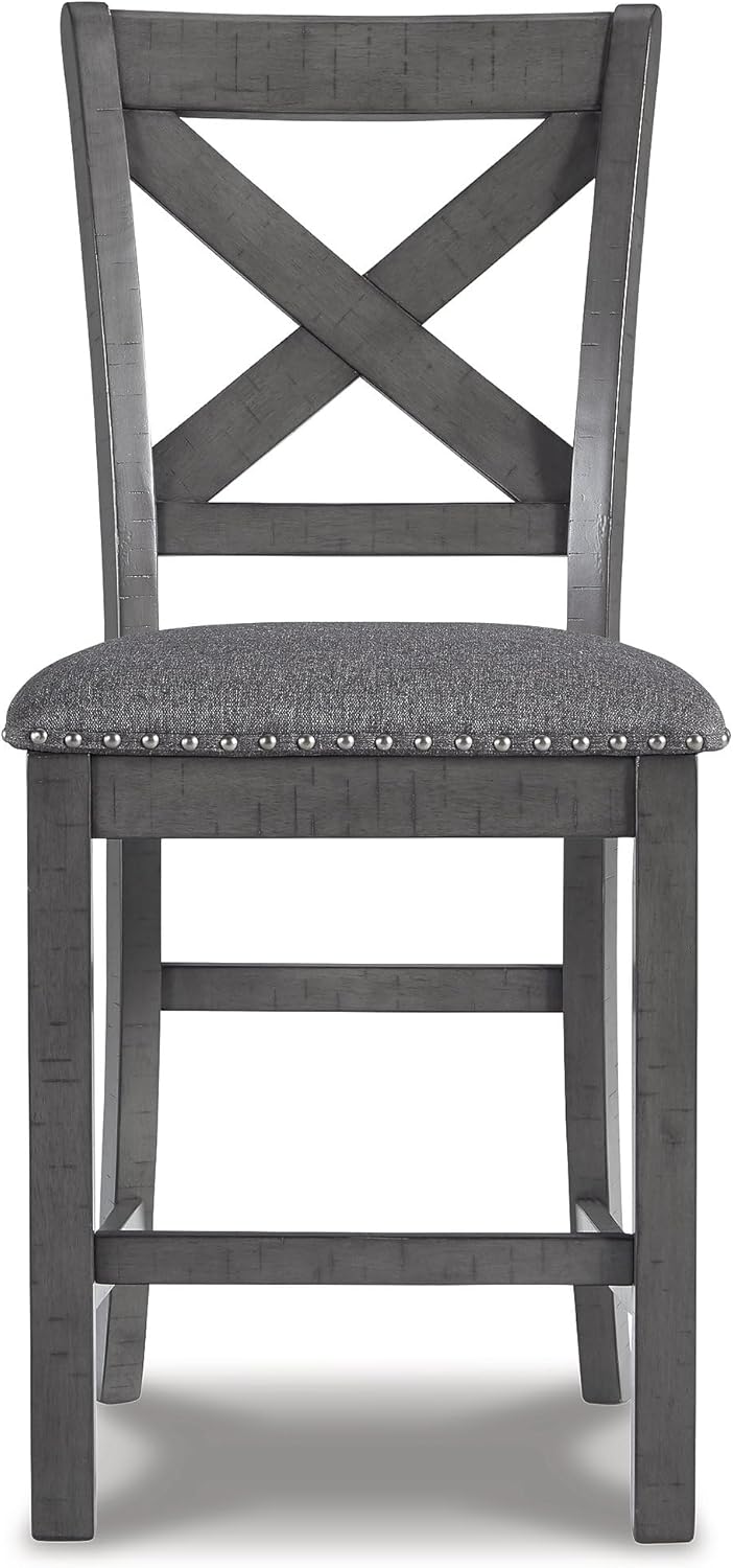 Signature Design Modern Farmhouse 25" Counter Height Upholstered Barstool - $120