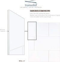 Transolid SWK483696-21 SaraMar 36-in X 48-in X 96-in Glue 3-Piece Shower Wall Kit - $920