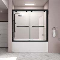 DELAVIN 56-59 in. Semi-Frameless Double Sliding Tub Door- $200