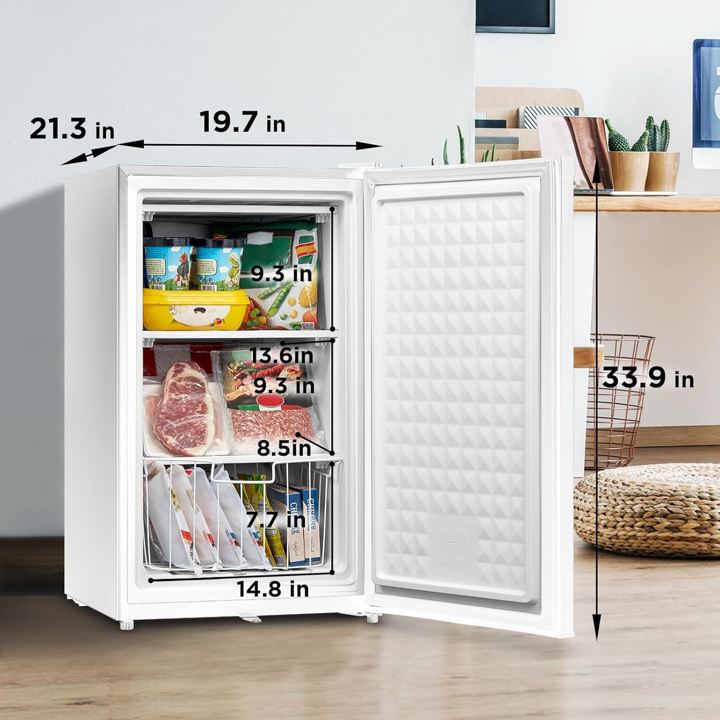 Midea WHS-109FW1 Upright Freezer, 3.0 Cubic Feet, White - $140