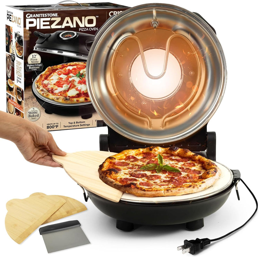 Piezano Pizza Oven by Granitestone – Electric Pizza Oven Indoor Portable, 12 Inch - $70