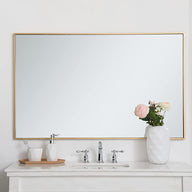 Elegant Decor Metal Frame Rectangle Mirror 30 inch in Brass - $130