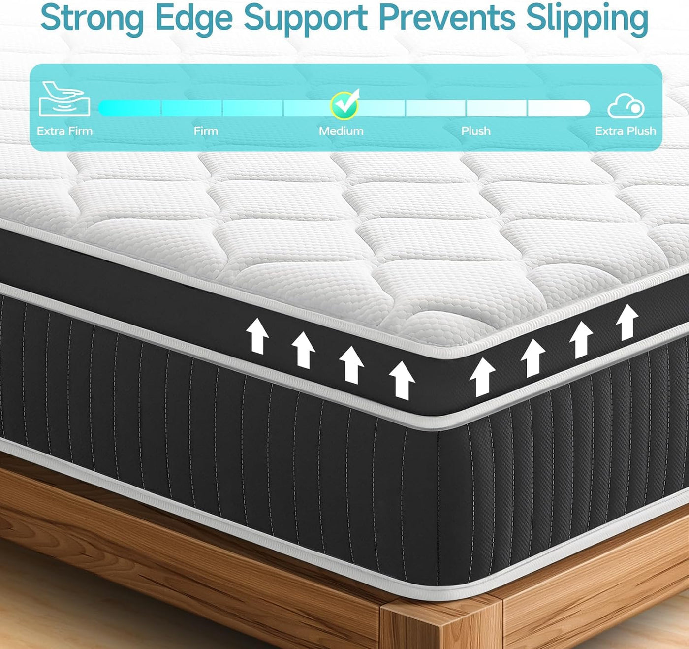 Queen Mattress 12 Inch, Upgrade Strengthen Queen Size Hybrid Mattresses - $125