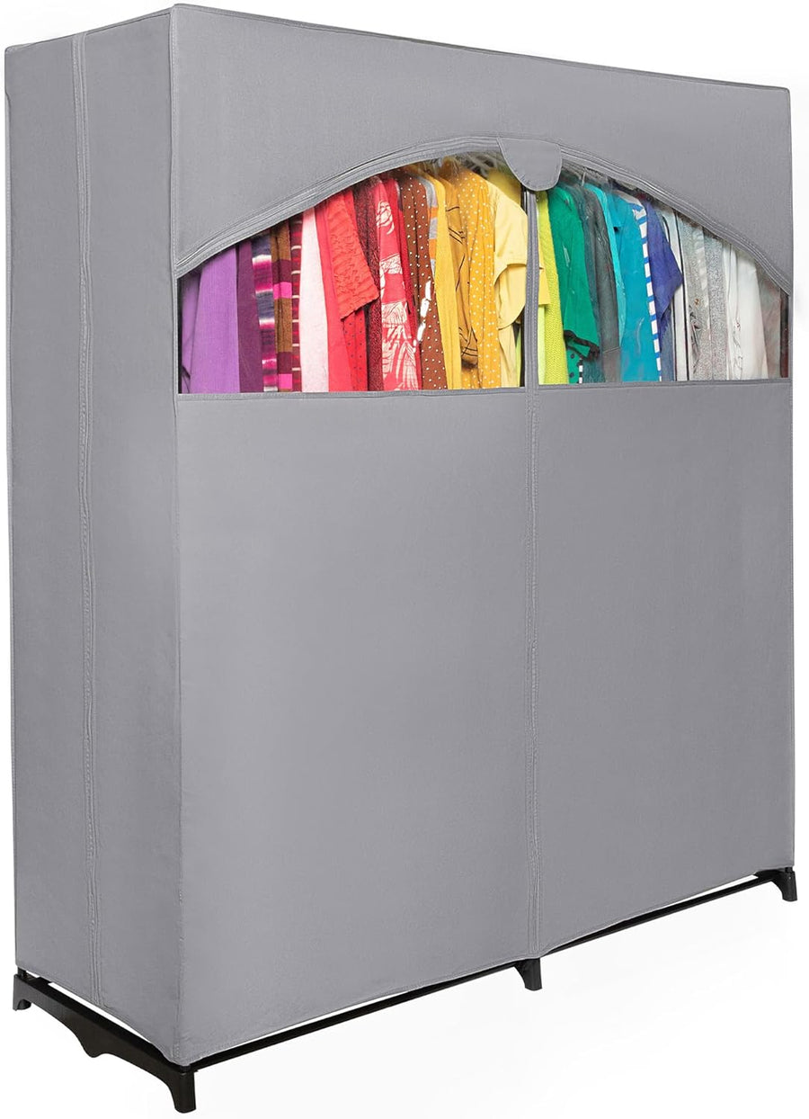 HOLDN’ STORAGE Portable Wardrobe Closet for Hanging Clothes with Dark Gray Cover - $35