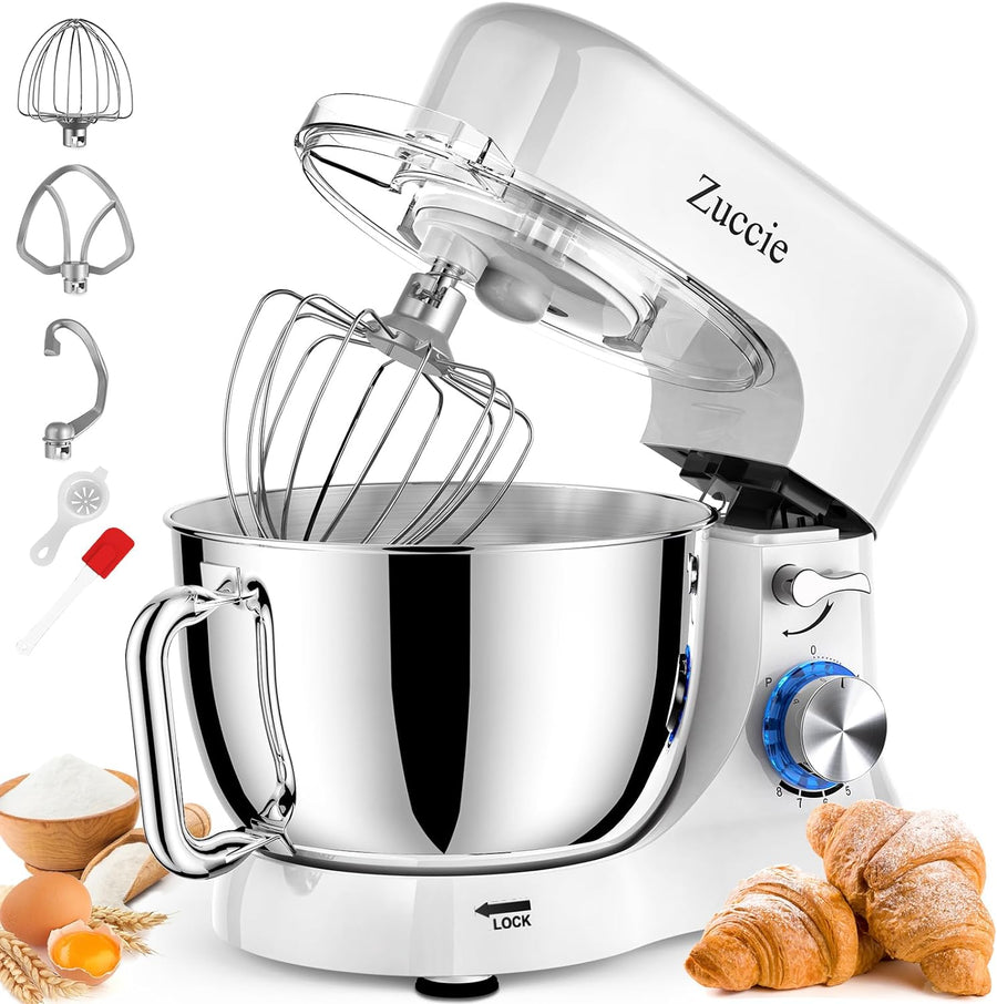 Stand Mixer, Zuccie 4.8QT Kitchen Electric Stand Mixer, 380W Motor Power Food Mixer - $50