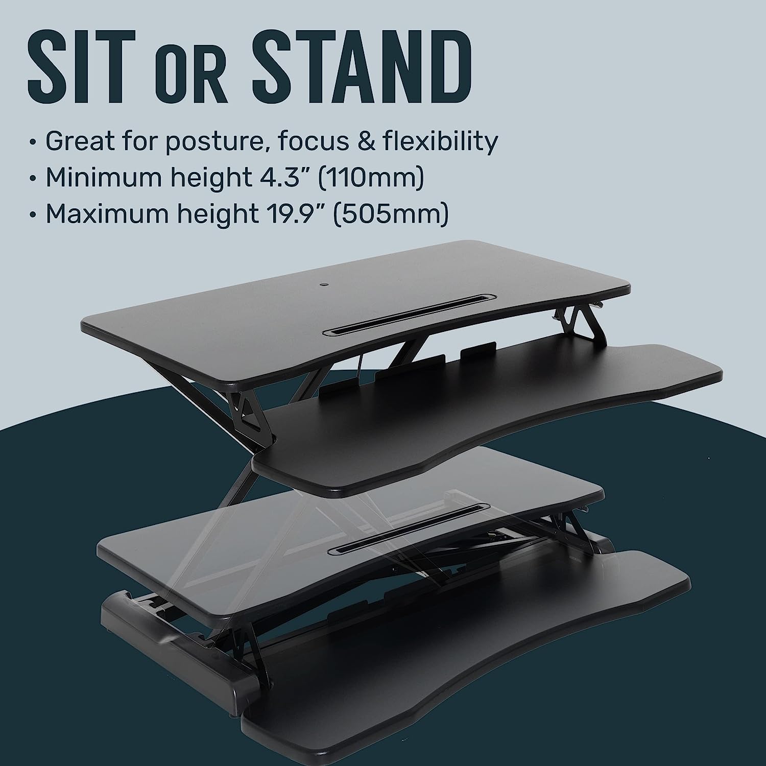 TechOrbits Standing Desk Converter-32-inch Height Adjustable - $130