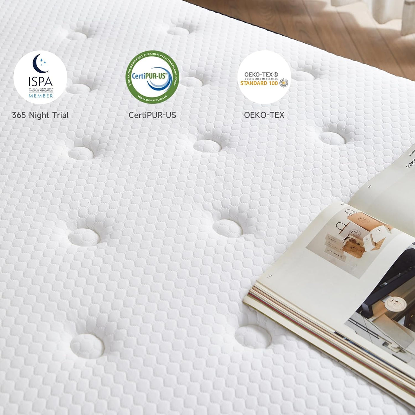 King Size Mattress - 10 inches Gel Memory Foam Hybrid Mattress in a Box - $130