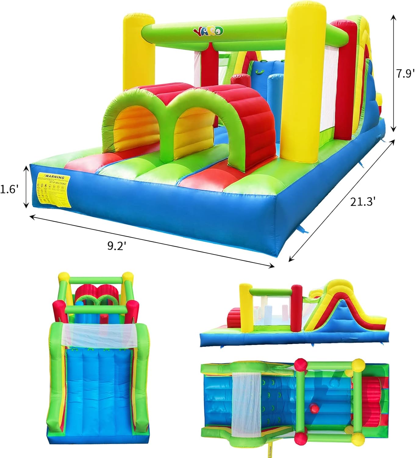 YARD Bounce House for Big Kids 5-12, 21.3'x9.2'x7.9' Inflatable Obstacle Course - $505