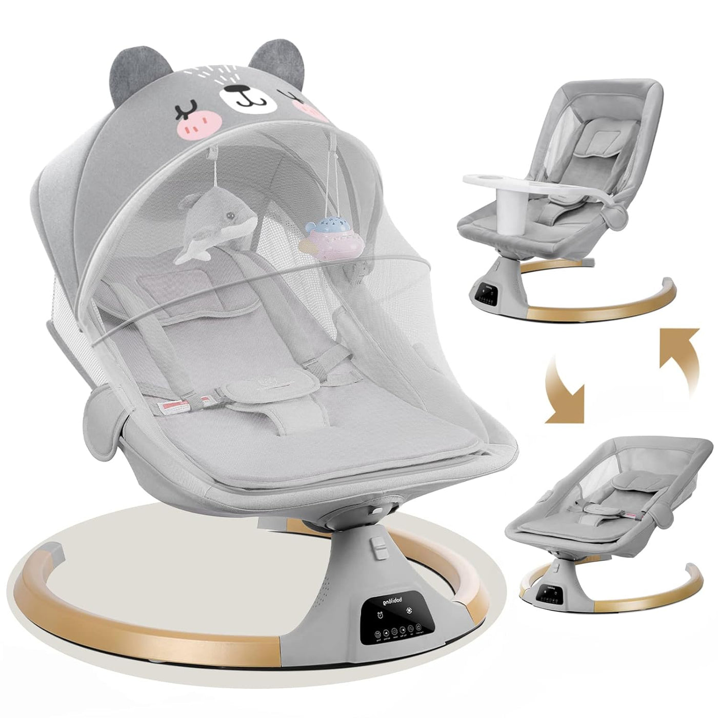 Baby Swing for Infants, Portable Baby Swings, Electric Rocking Chair for  Baby with Intelligent Music Vibration Box, Toddler Swing Load Resistance