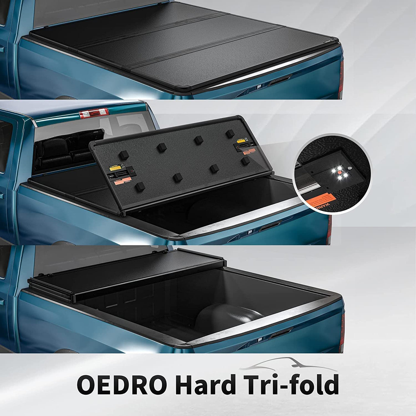 oEdRo Hard Tri-fold Truck Bed Tonneau Cover - $360