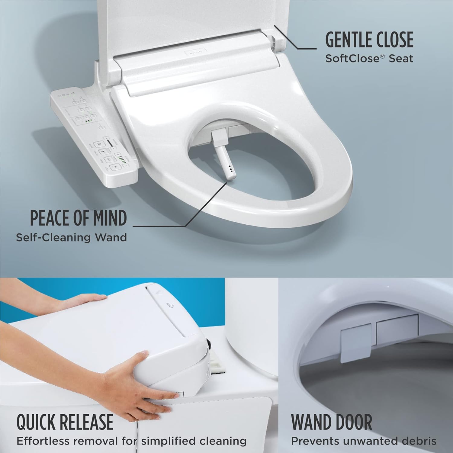 TOTO WASHLET KC2 Electronic Bidet Toilet Seat with Heated Seat and SoftClose Lid - $195