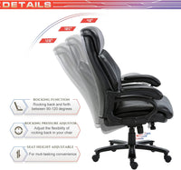 COLAMY Big & Tall Office Chair 400lb Large High Back Executive Desk Chair - $120